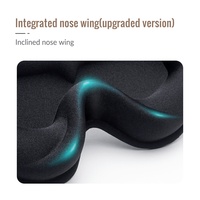 Masque de sommeil 3D personnalisé en satin noir et coton avec logo, en mousse à mémoire de forme, idéal pour les extensions de cils, le yoga et le sommeil