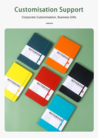 Cahier promotionnel à bas quantité minimale de commande en gros A5 affaires revues en cuir esthétique cahiers à couverture rigide pour les étudiants