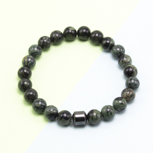 8mm Kambaba Jasper et Bracelet <span class=keywords><strong>Hématite</strong></span> Magnétique <span class=keywords><strong>L</strong></span>'énergie de Guérison <span class=keywords><strong>Pierre</strong></span> Gemme Perles Bracelet - Product Image 4