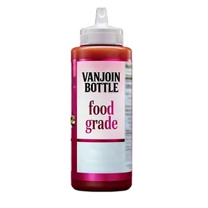 Bouteilles à condiments en plastique HDPE de 250 ml (12 oz) avec bouchon à clapet personnalisé, bouteilles à sauce en plastique - Product Image 3