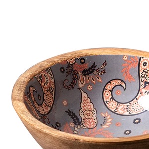 Bol en bois fait main moderne de vente chaude pour les collations et la soupe avec un design imprimé pour les cadeaux d'affaires - Product Image 2