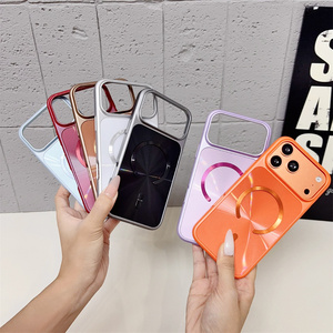 เคสโทรศัพท์แม่เหล็กไล่เฉดสีนีออนออโรร่าสำหรับ iPhone 17 16 15 14 Pro Max กระจก AG เลนส์เลเซอร์หลากสี ฝาหลัง PC ชุบเคลือบ - Product Image 5