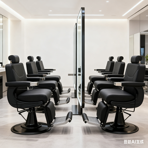 Hiện đại đa chức năng Salon đồ nội thất màu đen làm tóc tạo kiểu ghế Heavy Duty ngả massage điện cắt tóc ghế - Product Image 2