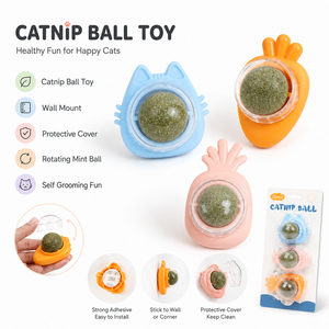 Juguete de Pared con Bola de Catnip para Gatos, Juguete Masticable Giratorio e Interactivo para Gatos de Interior - Product Image 2