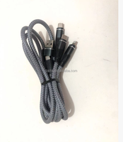 Câble de charge rapide 6A tressé en nylon USB-A 4-en-1 (2xType-C/Micro/iOS) de 1,2 m pour ordinateur, imprimante et appareil photo, conducteur en cuivre pur