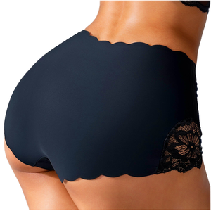 महिला आरामदायक रंग की खूबसूरत महिला पैंटी के साथ फीता वाला बॉक्सर शॉर्ट्स फीट्स के साथ फीता-कलर चिकनी बॉक्सर शॉर्ट्स - Product Image 4