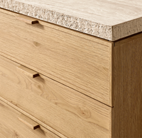Meubles de chambre à coucher modernes Stockage de vêtements en bois massif Armoire en bois Commode à 9 tiroirs