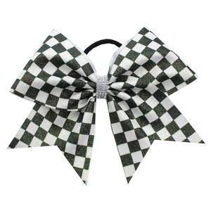 Coletero Deportivo a Cuadros Blanco y Negro para Animadoras, Accesorios para el Cabello Infantiles de la Temporada F1, Lazos Decorativos Hechos a Mano Personalizados - Product Image 5