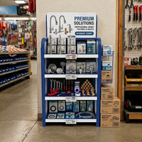 Présentoir portable pour robinets, douches, raccords de tuyauterie et nettoyeurs de canalisations pour la section plomberie