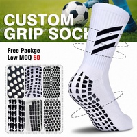 Chaussettes d'entraînement sportif d'automne avec logo antidérapant Technics tricotés pour le football, la course à pied et le cyclisme