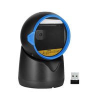 Pemindai Barcode Desktop Omnidirectional 2D QR Hands Free, Kabel USB, Nirkabel 2.4G, untuk Pembacaan di Meja Kasir Supermarket dan Toko Retail