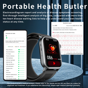 Montre connectée avec pompe à air de 2,10 pouces, analyse de l'hydratation de la peau, analyse de la composition corporelle, détection de chute, alerte d'urgence SOS, ECG - Product Image 6