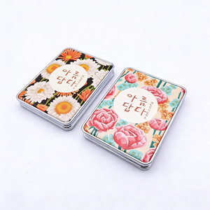 Custom Logo Korean Folding Magnifying Compact PU Leather <strong>Mirror</strong> Frame Aluminium <strong>Square</strong> Portable Mini Small Pocket Makeup <strong>Mirror</strong> - Product Image 2