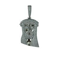 Hip Hop Hommes Jésus Conception Pendentif Chaîne AAA Glacé Tendance Zircon Pendentif Collier En Gros