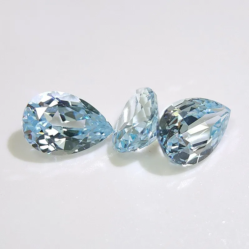 5*8mm Pear Cut Laboratory Cultivation of Marine blue Sapphire Pear Shape Lab Grown Sapphire