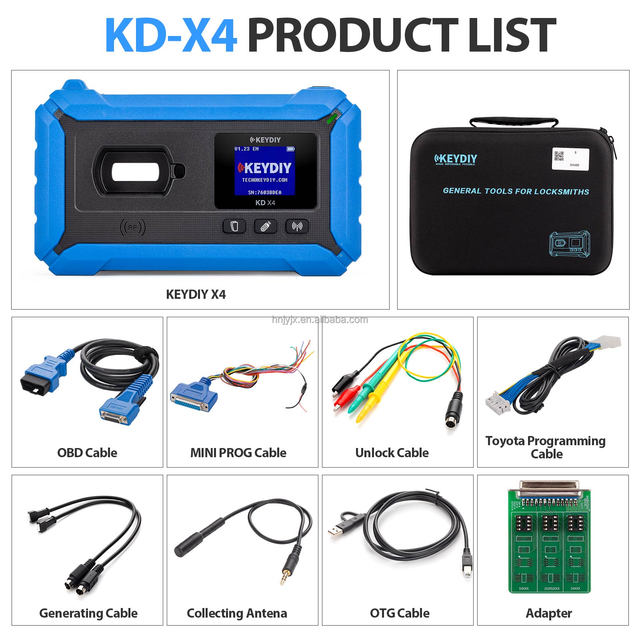 KEYDIY KD X4 KDX4 5-in-1 Key Programmer Combines KD Max, KD Mate and KD Mini Prog