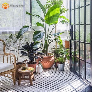 Mosaïque en céramique de haute qualité pour décoration murale intérieure simple, forme octogonale <span class=keywords><strong>et</strong></span> carrée, mélange de <span class=keywords><strong>blanc</strong></span> <span class=keywords><strong>et</strong></span> de <span class=keywords><strong>noir</strong></span>, 6 mm - Product Image 4