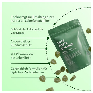 Gomitas para el Hígado Liver <span class=keywords><strong>Forte</strong></span> OEM TK, Éxito de Ventas en Amazon, Favorecen la Salud del Hígado con Sabor a Jengibre, 60 Gomitas - Product Image 3