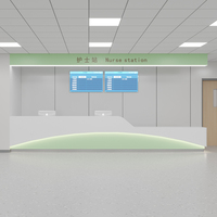Bureau d'accueil d'hôpital rond moderne et durable sur mesure, poste d'infirmière multifonctionnel, bureau d'information hospitalier