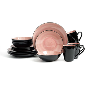 Semtember Promotion Classic Stoneware Dinnerware <b>Set</b> 4-Piece Ceramic Plates Dishwasher Safe - Product Image 1