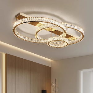 โคมไฟแขวนเพดานทรงกลมคริสตัลหรูหราทันสมัยโคมไฟเพดาน LED โคมไฟ plafond สำหรับตกแต่งบ้าน - Product Image 2