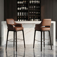 Chaise de bar à dossier haut avec coussin moelleux au design moderne, très vendue, pour la famille, l'hôtel, le salon et la chambre à coucher