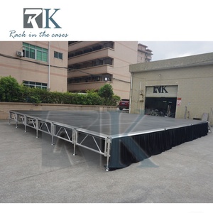 เวทีอลูมิเนียมกลางแจ้งพร้อมม่านและบันไดสำหรับงานเทศกาลดนตรีสด - Product Image 2