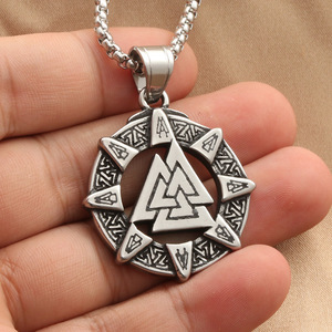 Geometric <b>Titanium</b> Steel Pendant With Triangular Design For Men Everyday Wear - Product Image 3