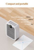 Déshumidificateur électrique intelligent RUNAL 1L, certifié CE, en plastique, de table, silencieux, contrôlé par application, mini, pour la maison