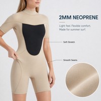 Combinaison de plongée courte en néoprène pour femme 2mm 3mm avec fermeture éclair dorsale, protection solaire pour le surf