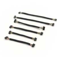كابل مخصص 8 سنون DF53 0.6 مم DF53-8P-0.6C DF53-32PCF DF53-12P-0.6C 10064-32AWG مع شريط أسيتات
