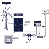 Générateur d'énergie éolienne horizontal personnalisé en usine, économiseur d'énergie alternatif pour usage domestique, avec 3 à 6 pales, 800 W, 12 V, 24 V