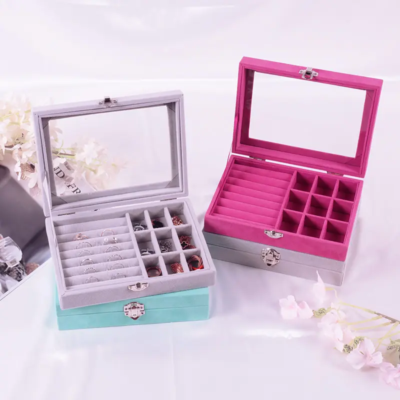 Boxes For Jewelry Packing Square Jewelry Box Personalize Jewelry Box With 24 Slots