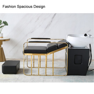 Foshan <span class=keywords><strong>barbier</strong></span> shampooing chaises équipement de beauté or un plateau de chariot de salon à plusieurs niveaux - Product Image 6