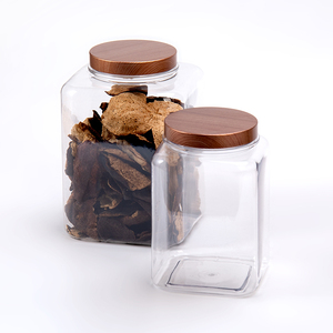 Kích Thước Khác Nhau Cấp Thực Phẩm 1000Ml Acrylic Rỗng Sang Trọng Rõ Ràng Nhựa Lọ Với Kim Loại Vít Có Nắp Đậy Cho Thực Phẩm - Product Image 2