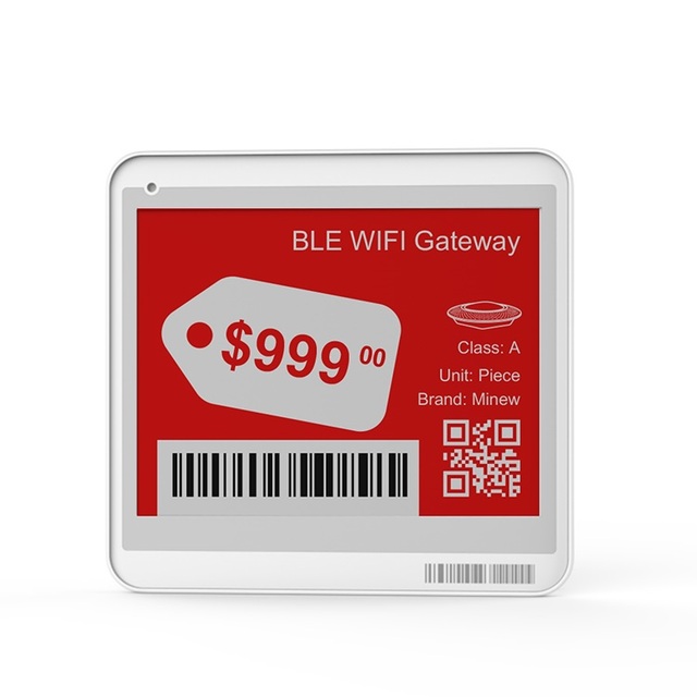MinewTag 4.2inch E-ink Display Electronic Signage WIFI BLE Digital Name Tag ESL Eink Shelf Label for Store Office Warehouse