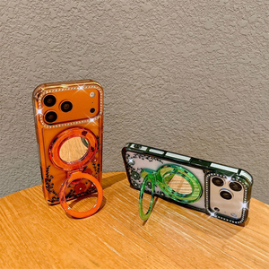 เคสโทรศัพท์แบบนิ่ม TPU ชุบเคลือบเงา สำหรับ iPhone 16 15 14 13 Pro Max, เคสแม่เหล็กขอบเพชรแบบด้านสำหรับ iPhone 17 Max - Product Image 6
