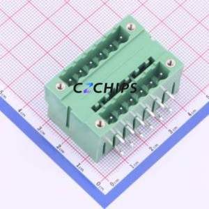 KF2EDGRHM-5.0-2*6P Plug-in Terminal Block Bent Lead Through Hole,P=5mm Board-to-Board / Socket - Closed Screw Fixing 2x6P 5mm - Product Image 1