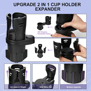 Universeller ABS 2-in-1 Becher- und Handyhalter mit Verstellbarem Expander für die Rückbank – Großer Auto-Organizer - Product Image 2