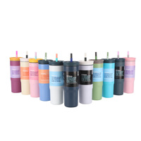 Bouteilles isothermes à double paroi OW8, réutilisables, en acier inoxydable, 24 oz, gobelet de voyage OW avec couvercles