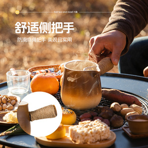 Ceramic <b>Teapot</b> <b>With</b> Charcoal Grill <b>Set</b> For Outdoor <b>Tea</b> Brewing 0.41kg China Made - Product Image 1