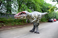 Modelo de simulación de CET-DC-AL1 para adultos, disfraz de dinosaurio Allosaurus, animatrónico, adecuado para parque temático, centro comercial