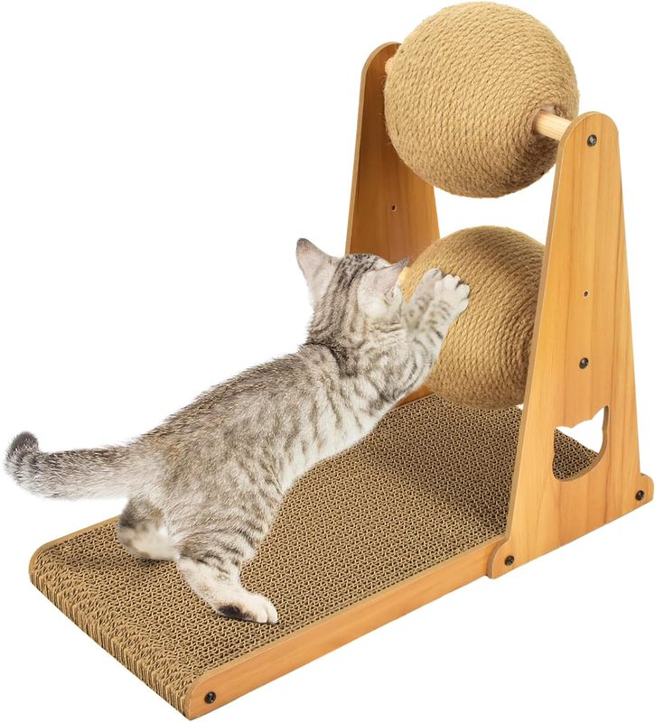 Double Jute Ball Scraper Cat Toy