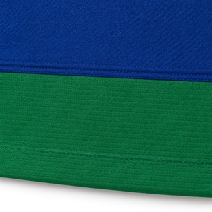 Maillot de hockey sur glace personnalisable, rayures bleues et vertes, impression sublimée, col en V, manches longues, unisexe adulte, évacuation de l'humidité - Product Image 5
