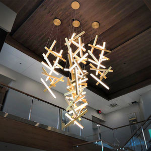 Moderno Design semplice sala da pranzo decorazione scala lampadario Art <span class=keywords><strong>Chaos</strong></span> pianoforte chiavi Genesis lampada a sospensione - Product Image 2