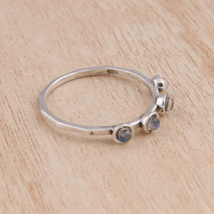 925แฮนด์เมดขายดีที่สุดแหวนมูนสโตนสายรุ้งเงินสเตอร์ลิงเครื่องประดับชั้นดีสำหรับงานแต่งงานพร้อมวันครบรอบ - Product Image 3