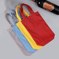 Sac à vin en toile blanc en gros, 1 bouteille, réutilisable, écologique, sac cadeau pour champagne avec logo personnalisé, petite taille