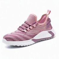 AIMVVSEC Nouvelle Arrivée Bottes de Sécurité Sportives Imperméables Roses à Embout d'Acier pour Usine et Chantier Été/Automne/Printemps