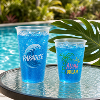 Gobelets à café froids en plastique PET transparent avec couvercles, gobelets réutilisables pour smoothies, bubble tea, lattes glacés, qualité alimentaire