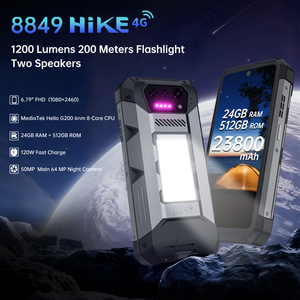 สมาร์ทโฟนพันธุ์อึด แบตเตอรี่ 23800mAh ชาร์จเร็ว 120W ไฟฉาย 1200 ลูเมน กล้องมองกลางคืน 12GB 512GB โทรศัพท์<span class=keywords><strong>มือ</strong></span><span class=keywords><strong>ถือ</strong></span>สำหรับกิจกรรมกลางแจ้ง - Product Image 1